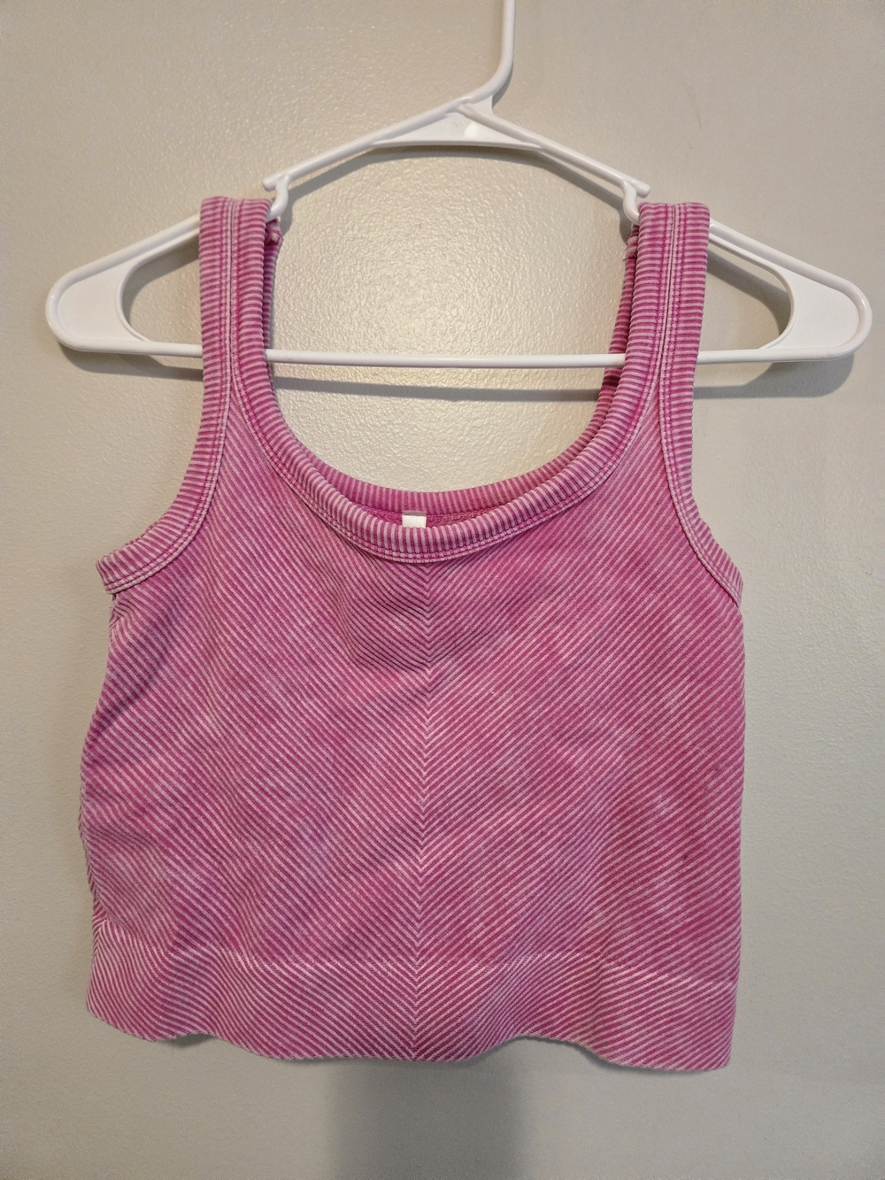 Pink Ribbed Tank Top - Women's Sleeveless Crop
